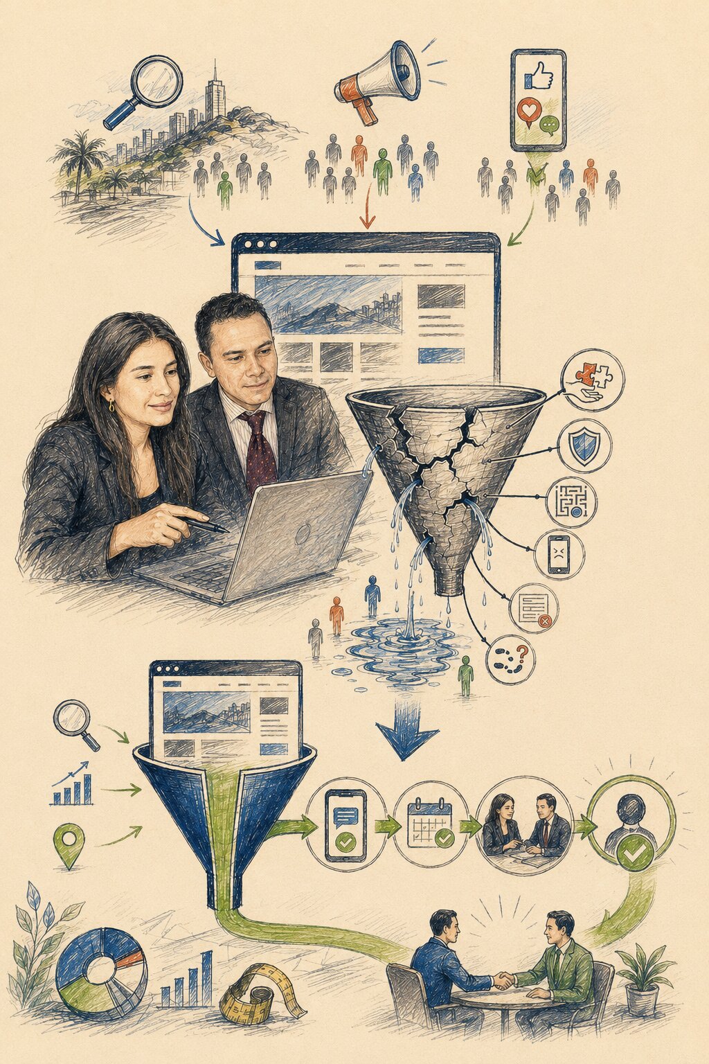 Análisis de fugas y mejora del recorrido de una página web